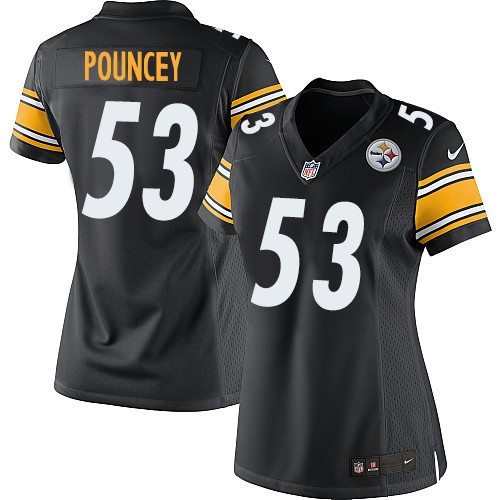 Women's Limited Maurkice Pouncey Nike Jersey Black Home - #53 NFL Pittsburgh Steelers